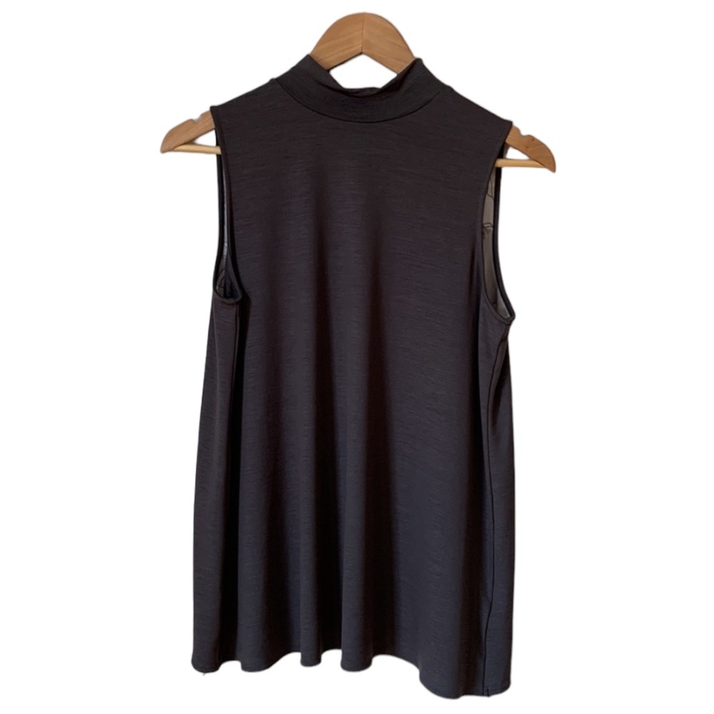 JERSEY sleeveless tank mock neck tunic size 12